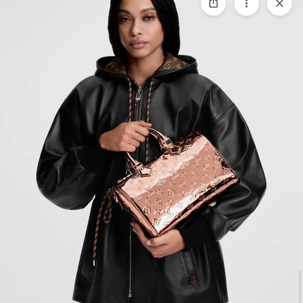 LOUIS VUITTON Speedy 25 Miroir Rose Gold Coated Canvas Bag - Picture 7 of 8